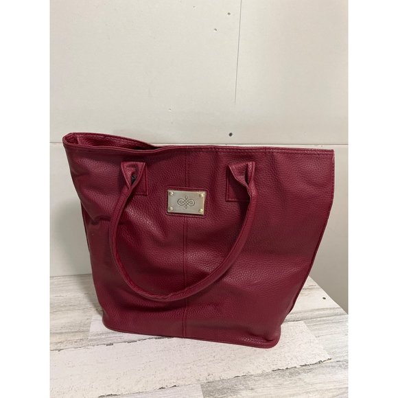 Essence of Beauty Handbags - Essence of Beauty burgundy 13x16.5x4.5 tote bag